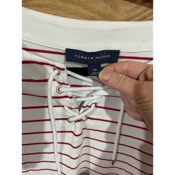 Tommy Hilfiger Nautical Striped Dress with shoelace detail, size small - Picture 2 of 7